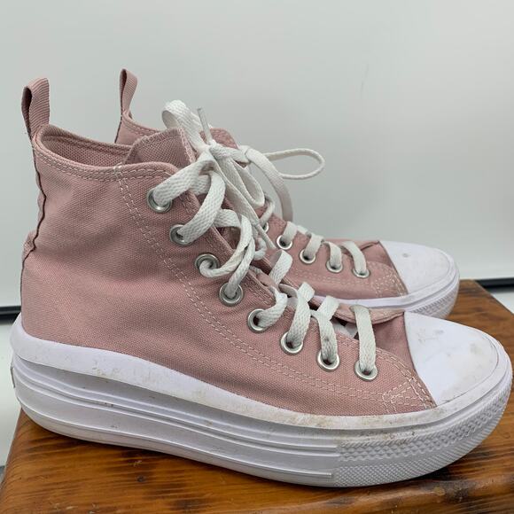 Converse Chuck Taylor All Star Lift Decade Pink High Top Platform Shoes Size 5 - Picture 4 of 8